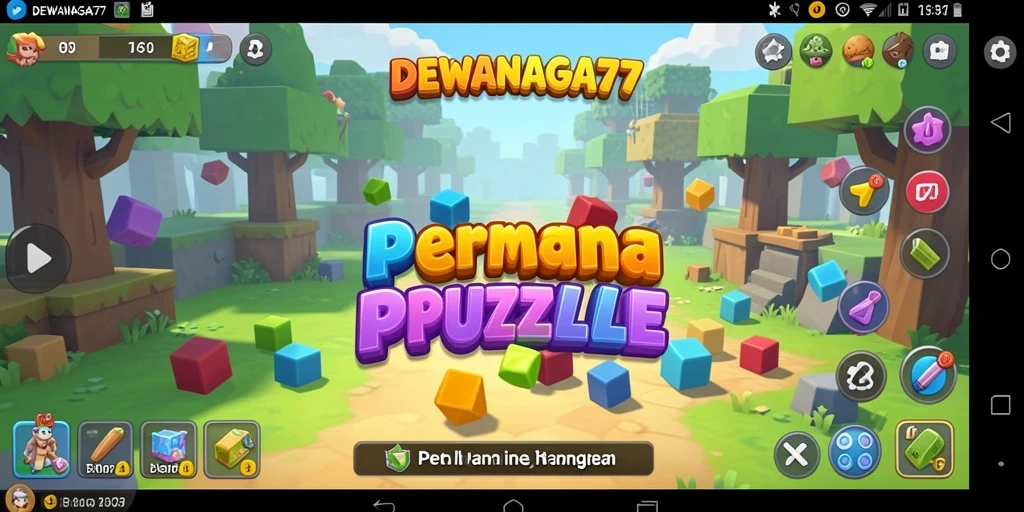 Tampilan gameplay DEWANAGA77 dengan berbagai level Puzzle yang menarik.