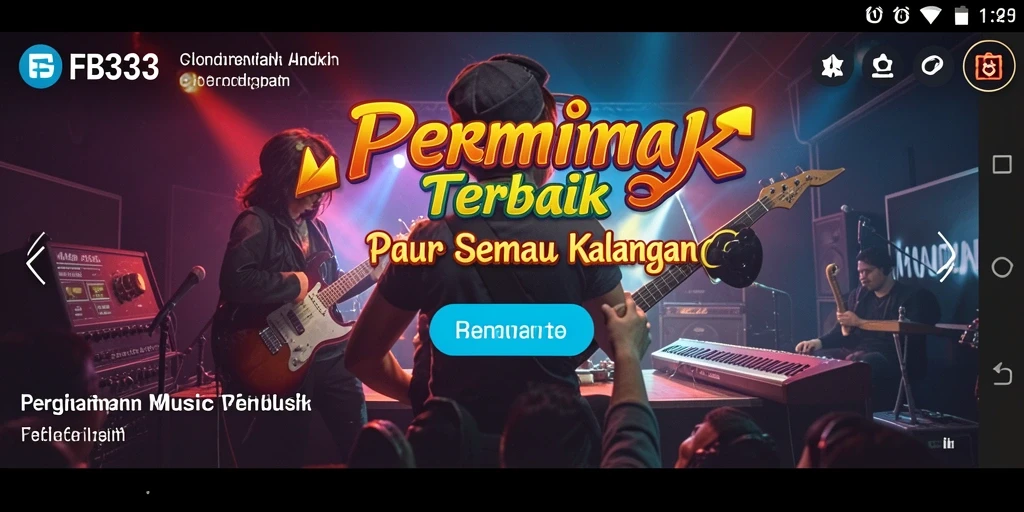 Screenshot FB333 menampilkan pemain menikmati permainan musik yang seru.