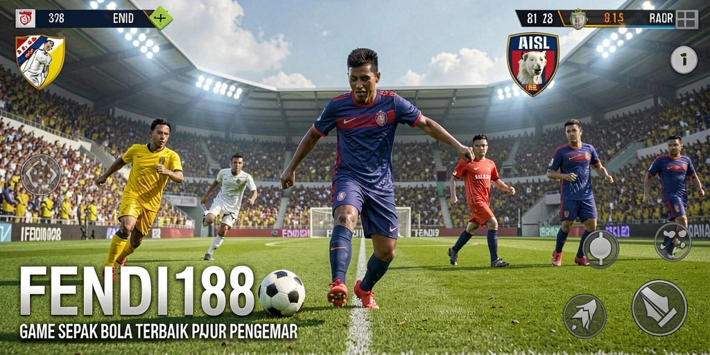Tampilan gameplay FENDI188 yang mengesankan saat pertandingan sepak bola.