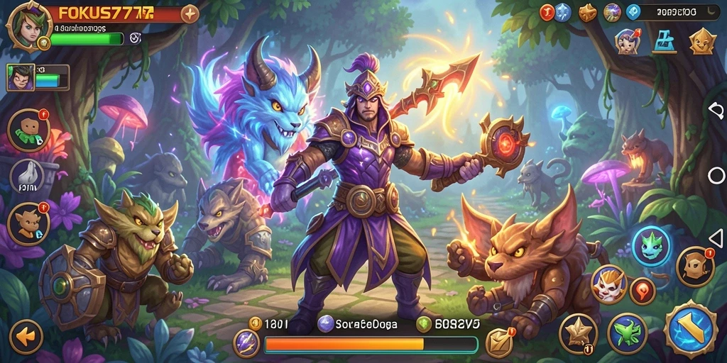 Tampilan gameplay FOKUS777 yang penuh petualangan dan tantangan.