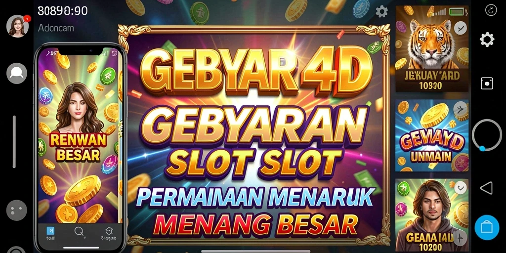 Tangkapan layar dari gameplay seru GEBYAR4D yang menampilkan putaran slot.