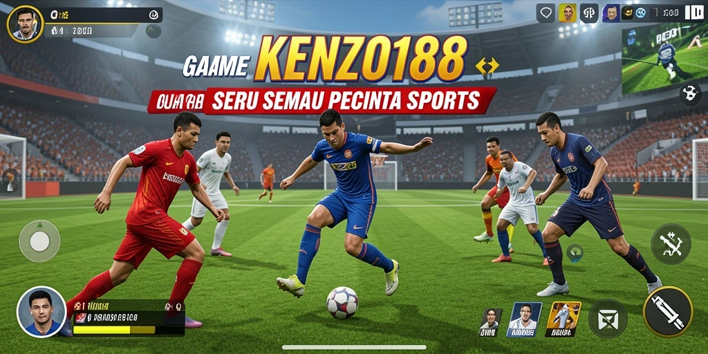 Tangkapan layar gameplay KENZO188 menampilkan aksi seru dalam olahraga.