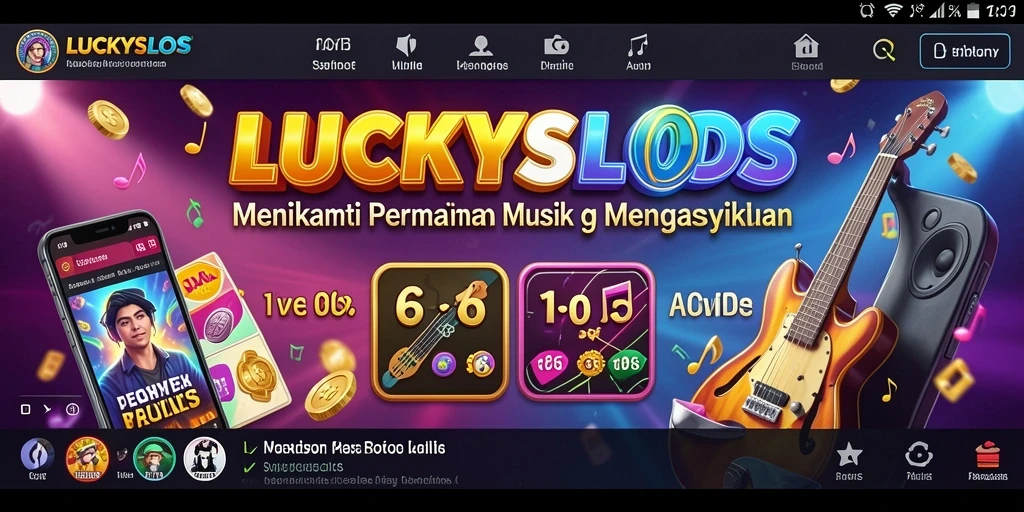 Tampilan gameplay LUCKYSLOTS yang menarik dan penuh warna.