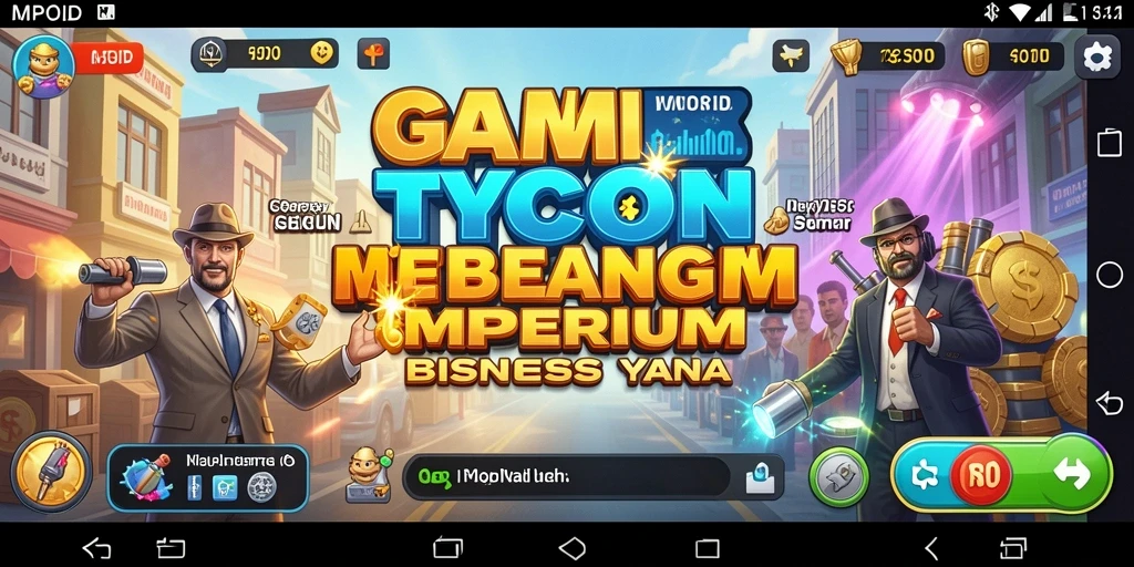 Tampilan gameplay MPOID yang menampilkan keseruan membangun kerajaan bisnis.