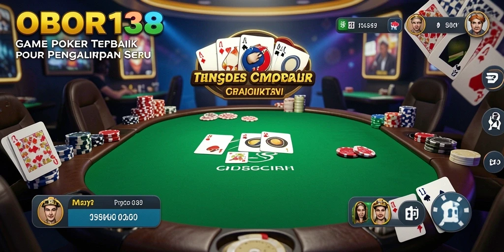 Tangkapan layar OBOR138 menunjukkan pengalaman bermain poker yang mendebarkan.