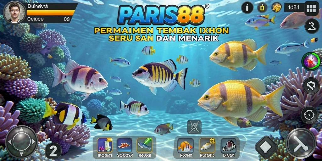 Gameplay Tembak Ikan yang seru dan menantang.