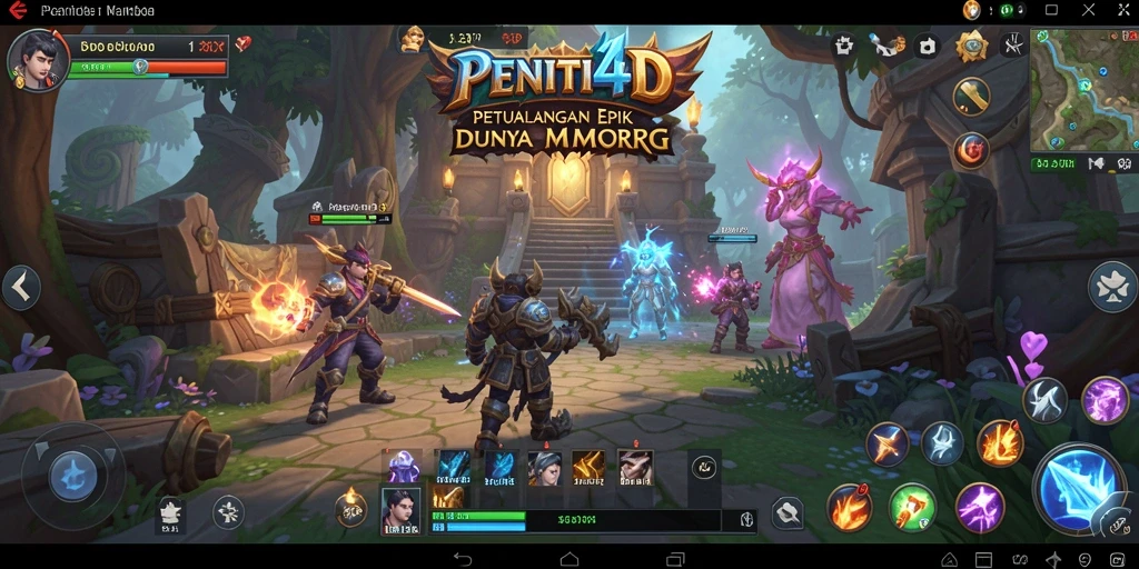 Screenshot gameplay PENITI4D yang menampilkan aksi pertempuran epik.