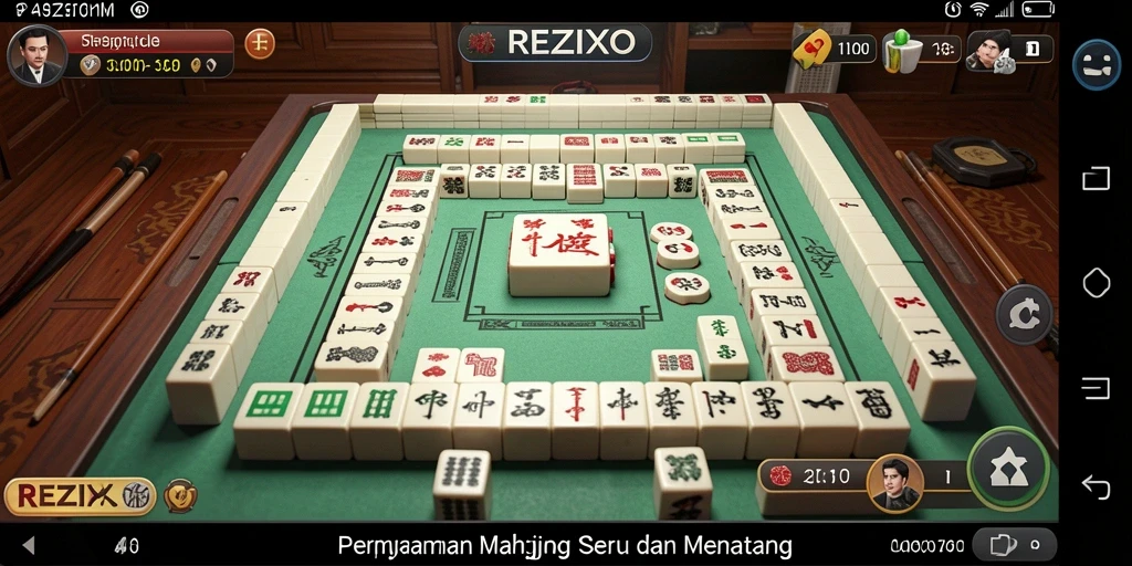 Screenshot gameplay REZIXO yang menarik dalam permainan Mahjong.
