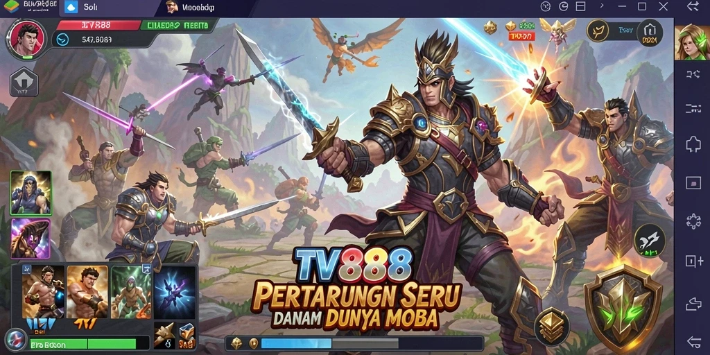 Gameplay seru TV888 dengan pertarungan tim yang intens.