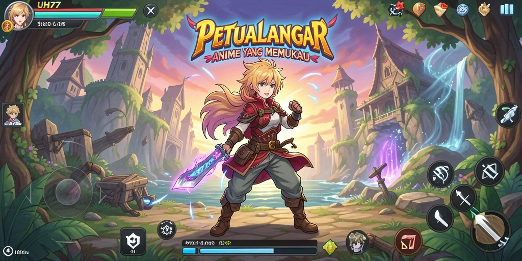 Tampilan gameplay UH77 yang seru dan penuh warna.