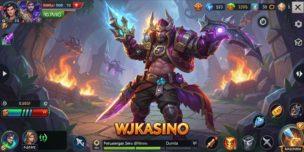 Tampilan mendebarkan dari gameplay ARPG WJKASINO yang penuh aksi.